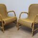 Paire de fauteuils vintage en osier et bambou, 1960