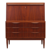 Teak secretary, Danish design, 1960s, Erling Torvits, Klim Møbelfabrik