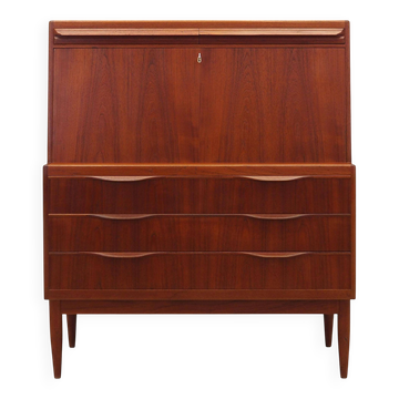 Teak secretary, Danish design, 1960s, Erling Torvits, Klim Møbelfabrik