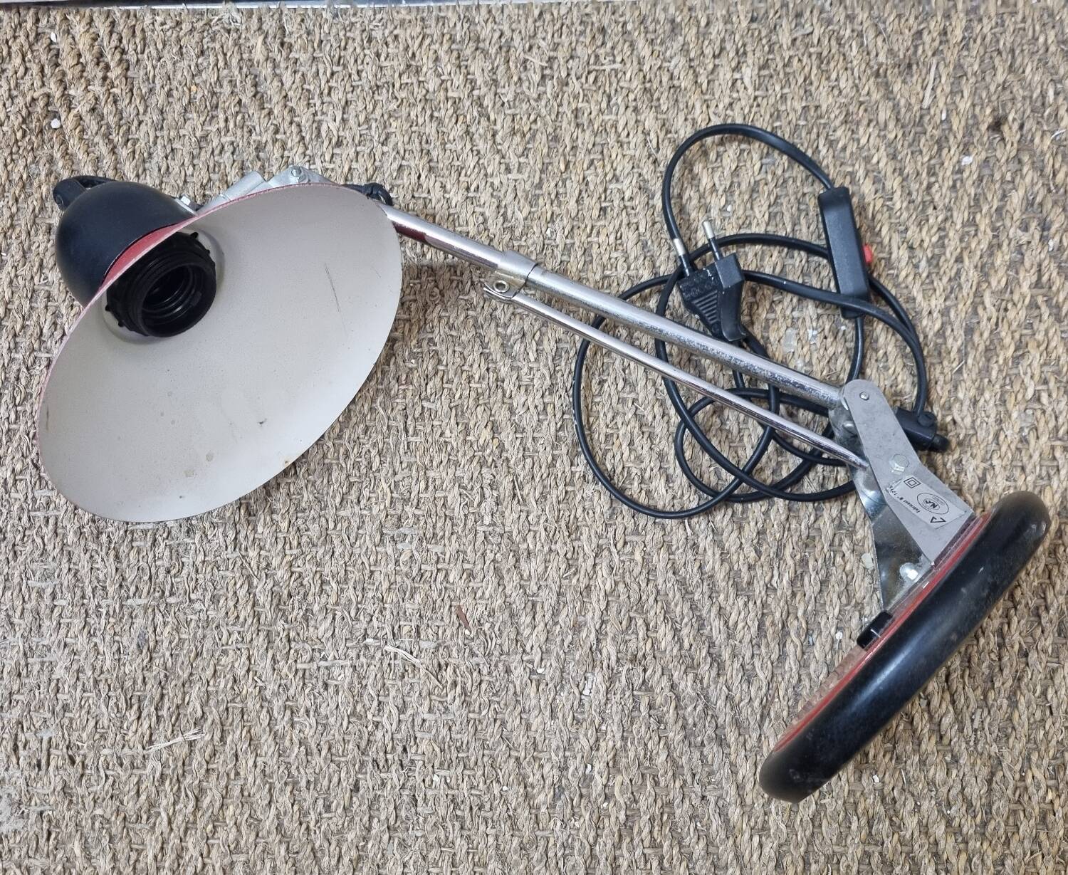 1970s metal desk lamp