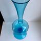 Design vase in turquoise blue glass 70s