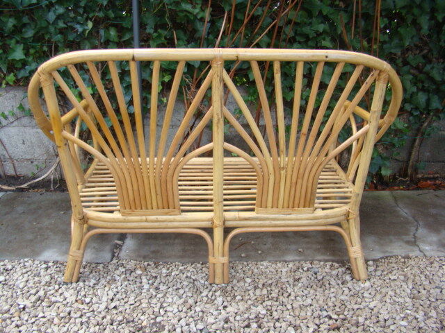 Old rattan sofa