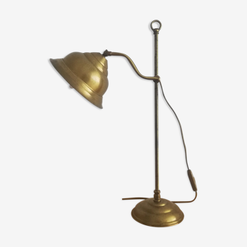 Vintage Bauhaus brass adjustable table desk lamp