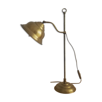 Lampe de bureau réglable en laiton de Bauhaus vintage