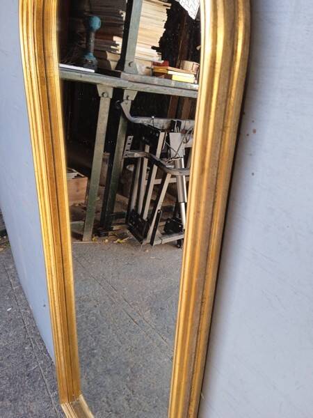 Gilded wood mirror from the 1960s - 100cm