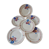 Lot of 10 plates Saint Amand model Valentin
