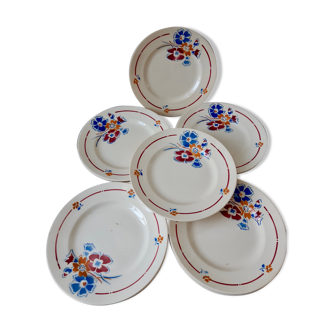 Lot of 10 plates Saint Amand model Valentin