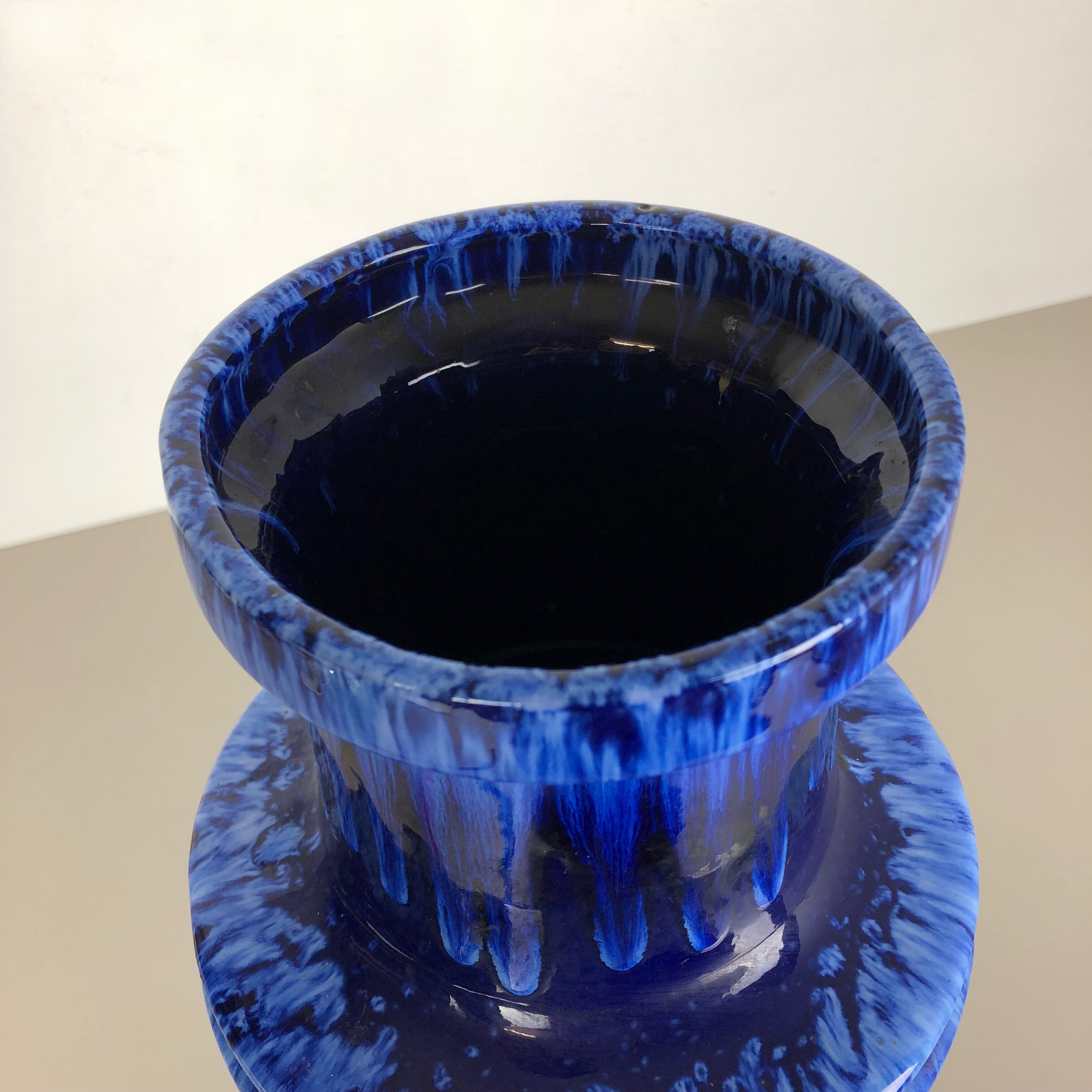 Large Pottery super Fat Lava Multi-Color 266-53 Vase Scheurich WGP, 1970s