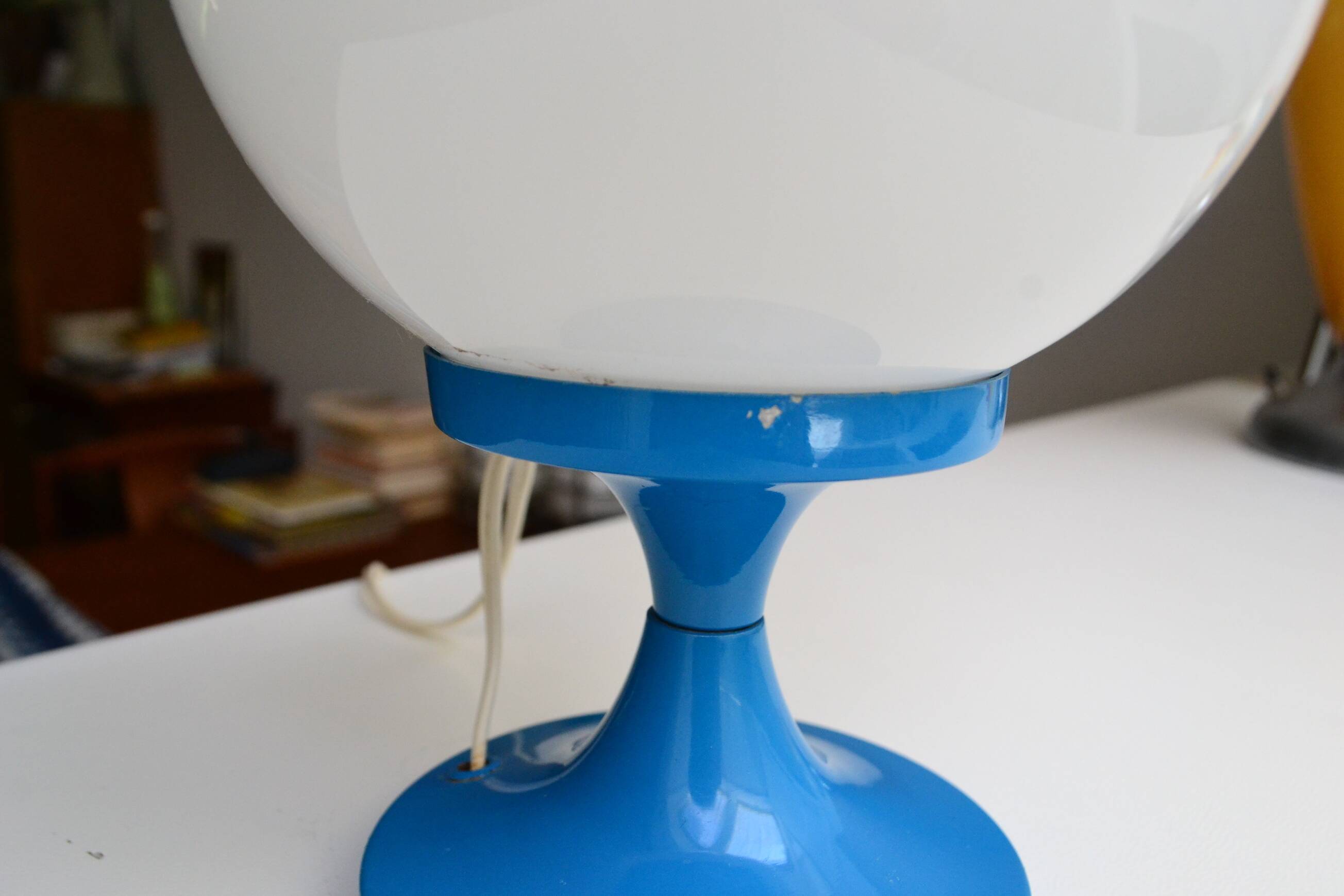 Delmas opaline ball lamp, 1970s
