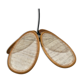 Suspension flower rattan and linen