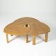 Table basse en orme massif, 1970s