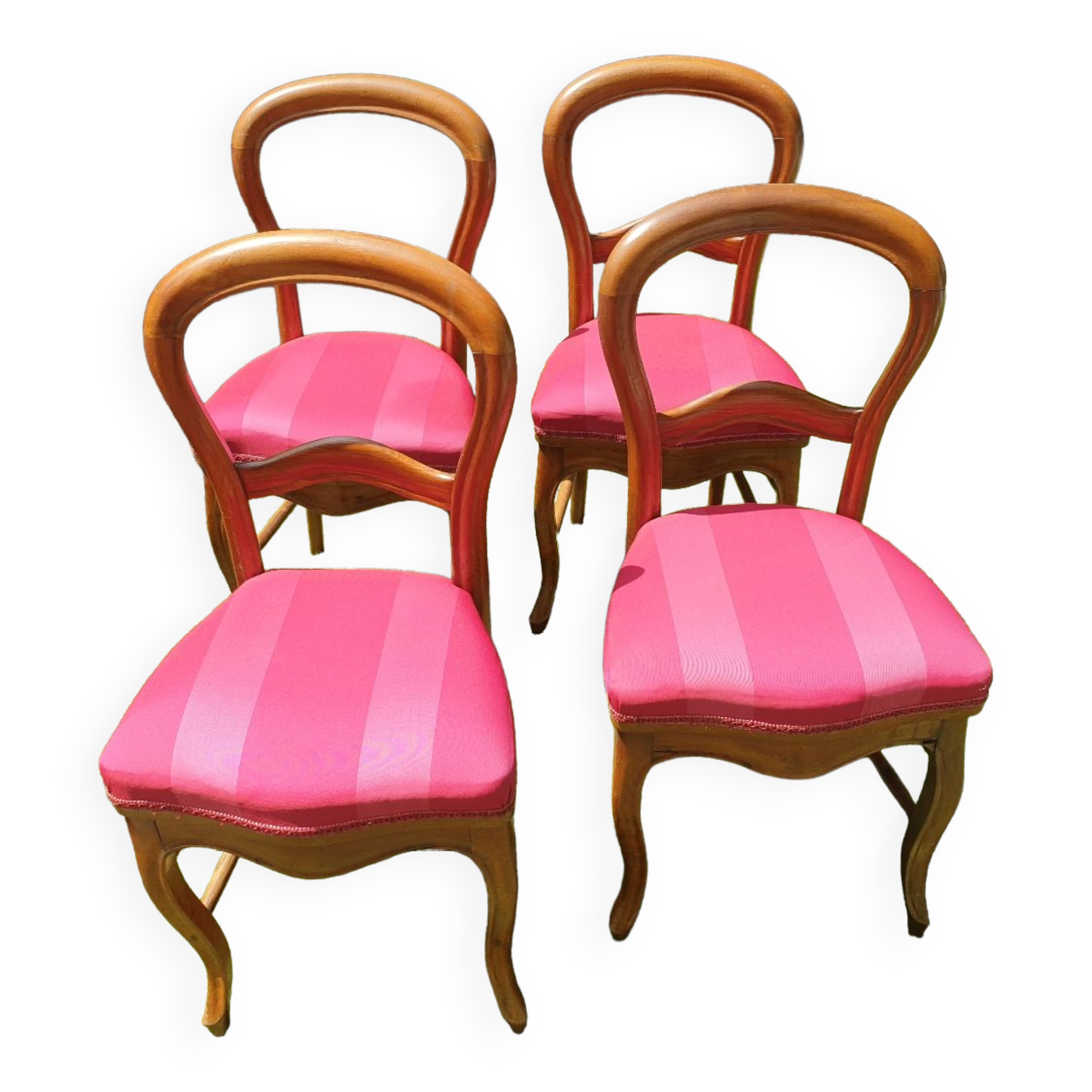 4 upholstered Louis Philippe chairs