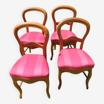 4 chaises Louis philippe tapissées