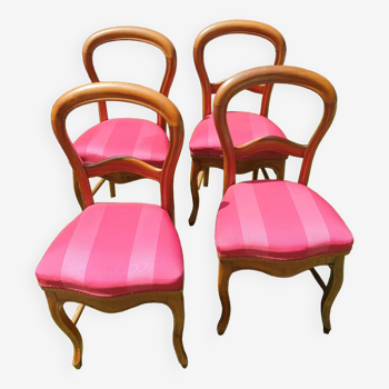 4 Louis Philippe upholstered chairs