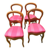 4 chaises Louis philippe tapissées