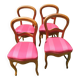 4 upholstered Louis Philippe chairs