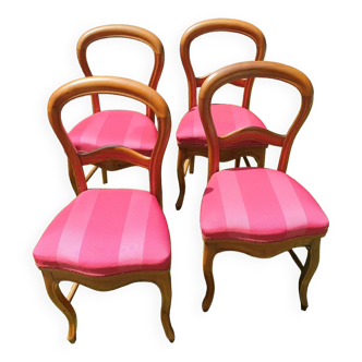 4 chaises Louis philippe tapissées