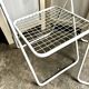 2 white metal "Ted Ned" folding chairs by Niels Gammelgaard for IKEA, 1980s