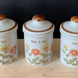 5 vintage spice pots
