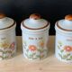 5 vintage spice pots
