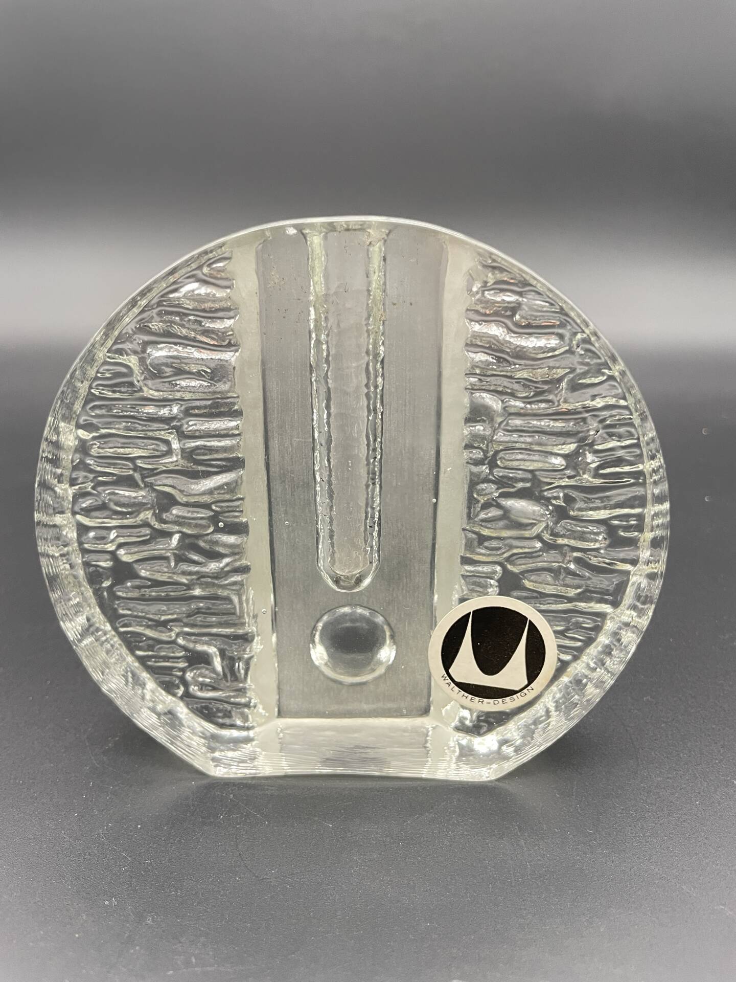 Vase soliflore vintage Walther-Design avec étiquette