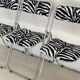 6 chaises pliante vintage 1970  zèbre