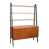 Renovated multifunction bookcase teak 1960 denmark