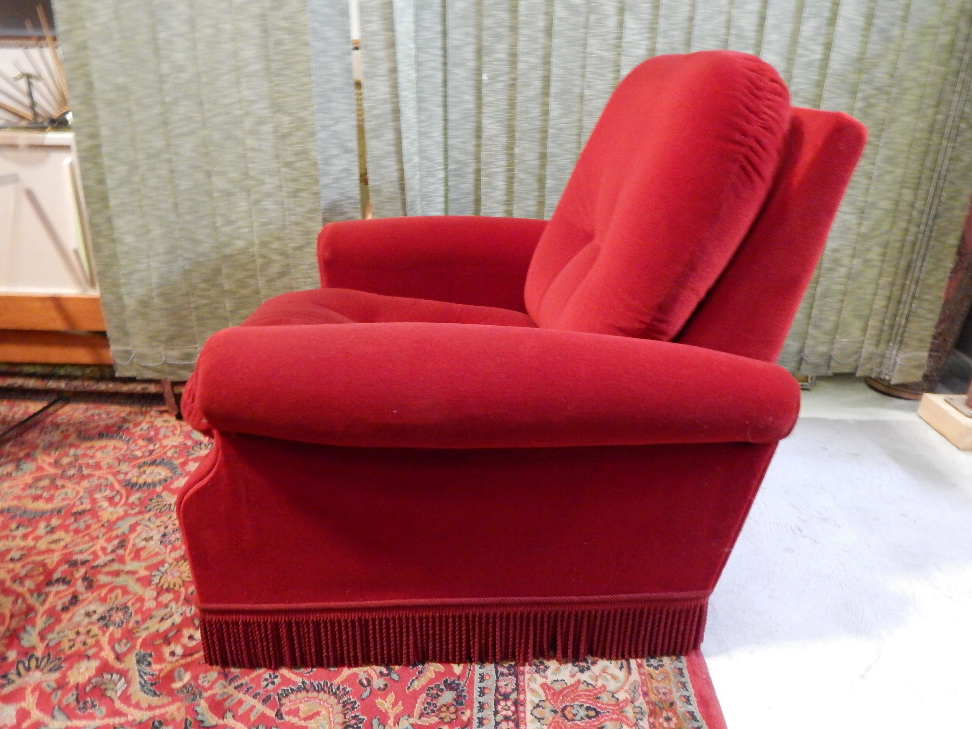 Vintage velvet club chair 50/60