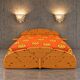 Solid pine wood double bed / 1980s