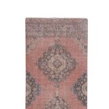 Vintage Turkish rug from Oushak, hand-woven 87x382 cm