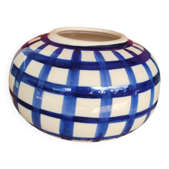 Hand painted ceramic ball vase