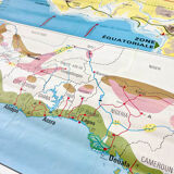 Vintage school map of West Africa / Sahara by Hachette Rossignol