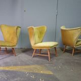 Yellow green trio of drivers at Danish flesh wing ears Elias Svedberg years 50/60