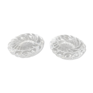 Paire de bougeoirs rond