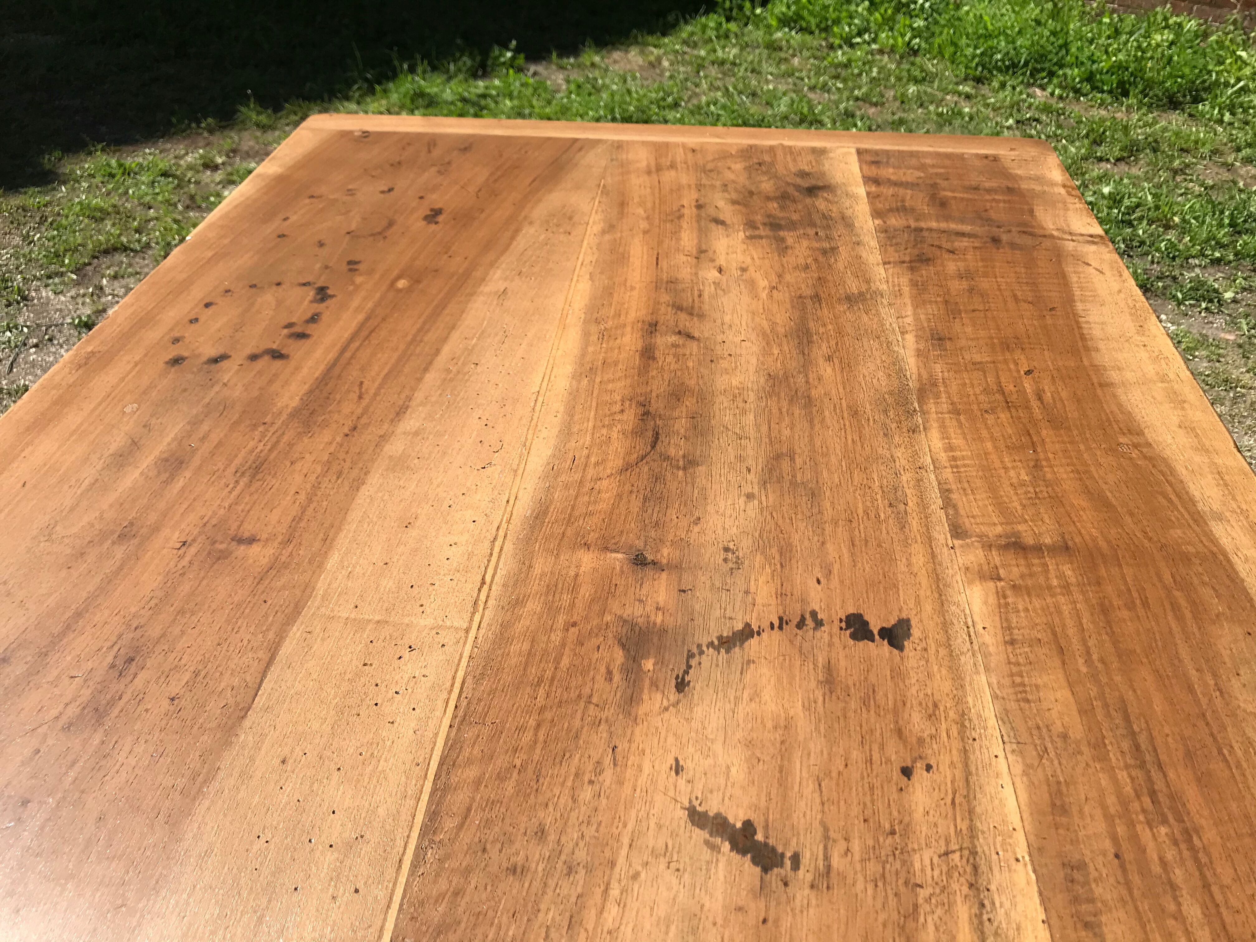Restored walnut farm table