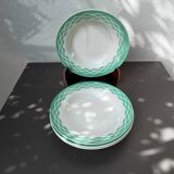 4 digoin Sarreguemines soup plates