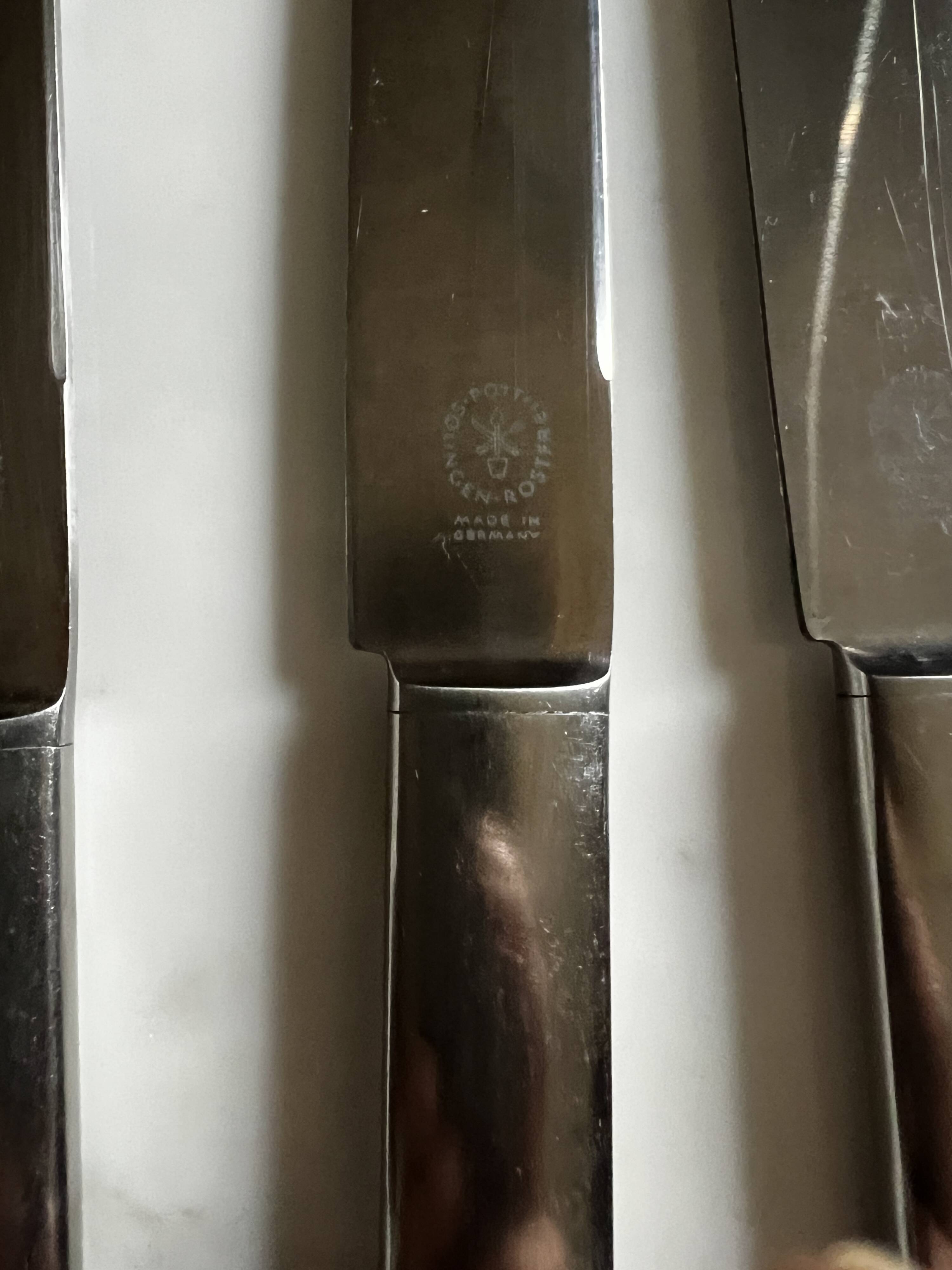 Carlo Hugo POTT cutlery set in SOLINGEN chrome steel 47 pieces 19