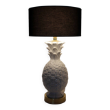 Table lamp ananas ceramic and brass 70s