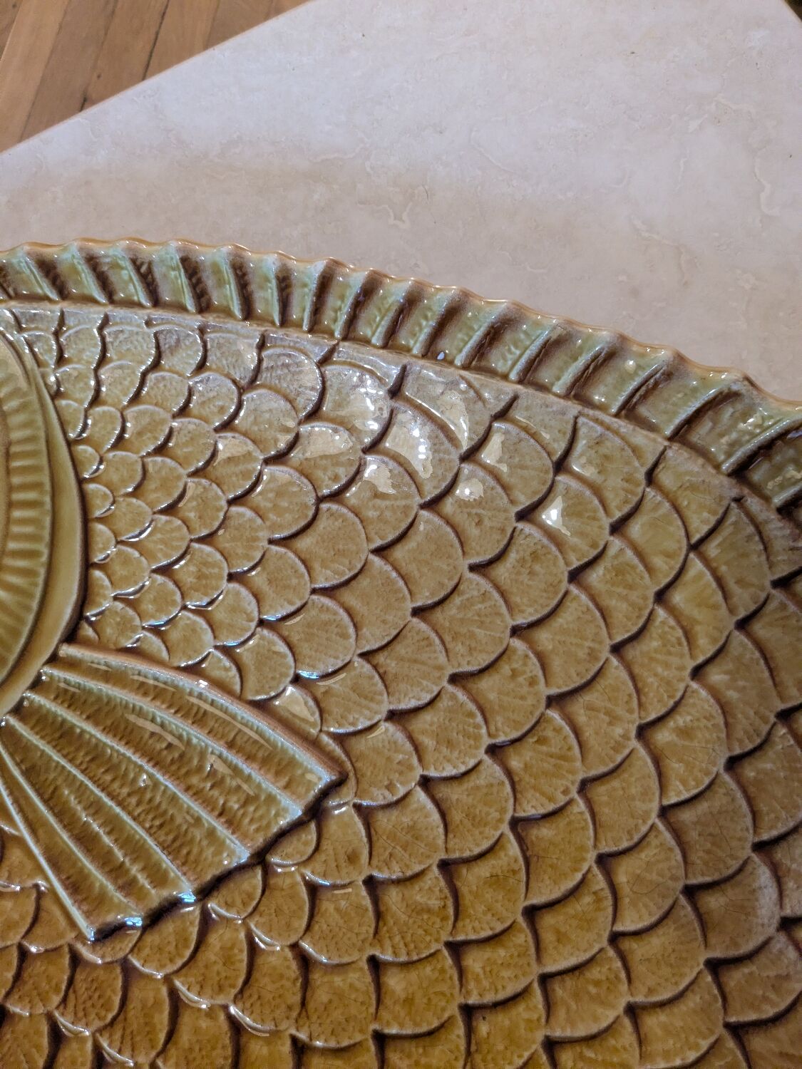 Large fish dish Sarreguemines