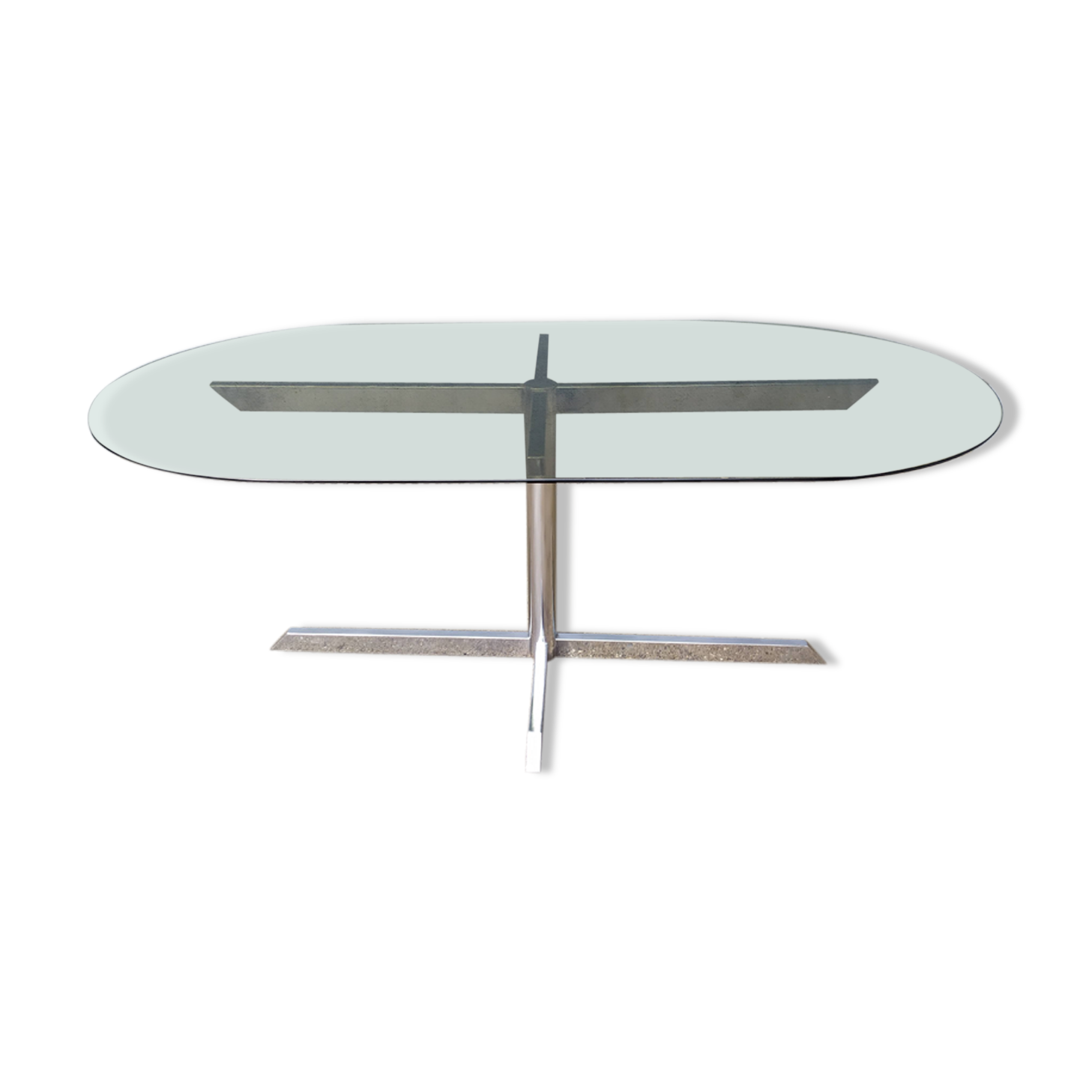 Design chrome oval table