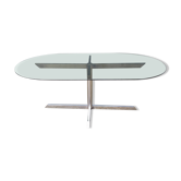 Table ovale chromé design