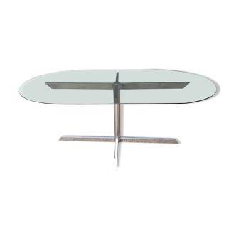 Design chrome oval table