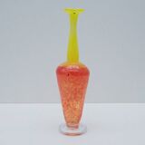 Vase en verre soufflé signé, 1970