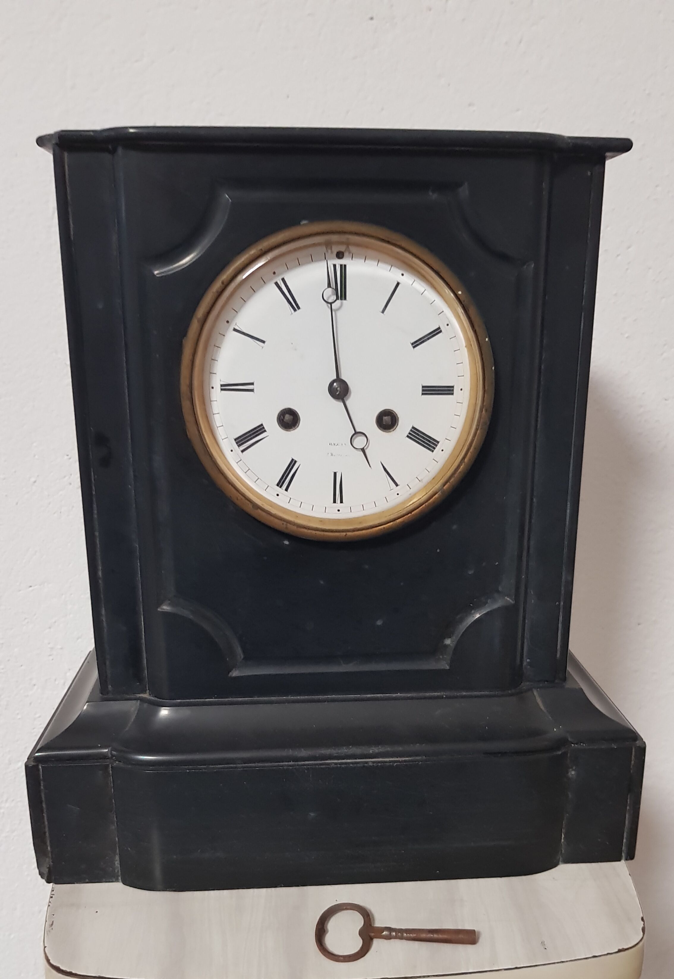 Ancient black marble pendulum Napoleon III