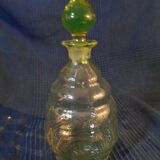 Yellow glass liqueur carafe