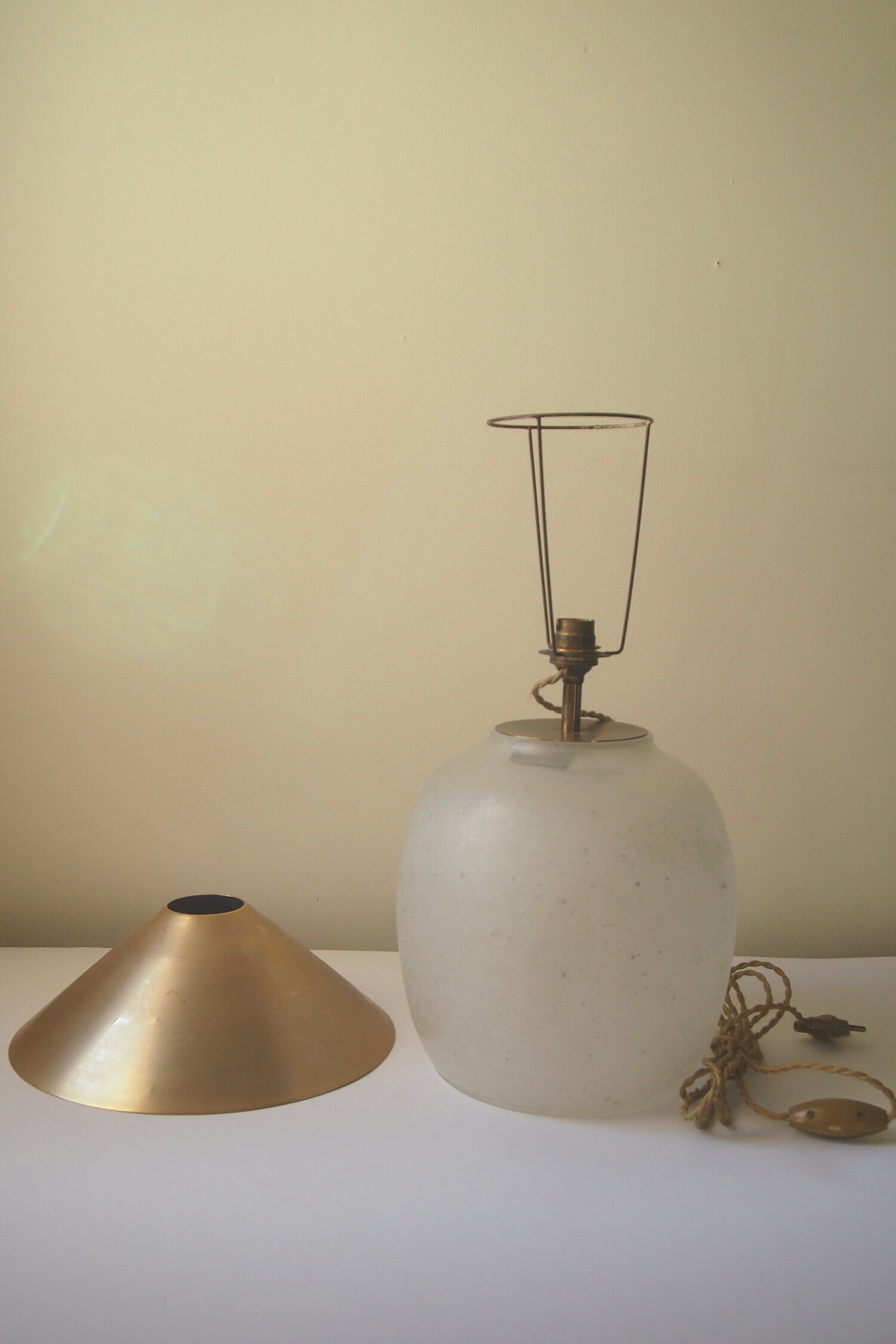 Golden metal lampshade lampshade