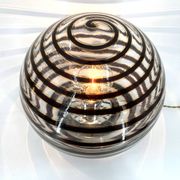 Pair of murano swirl glass table lamps, 1970s