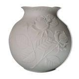 Vase ball pink white porcelain