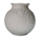 Vase boule roses porcelaine blanche