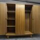 Scandinavian 3-door wardrobe in blond teak
